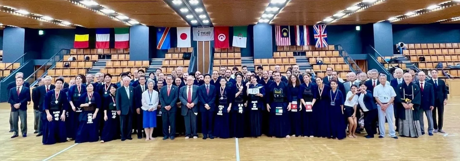 Group photo of the kendo delegations — Yokohama 2025